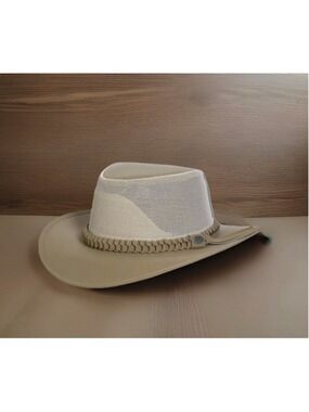 Conner Handmade Hats Aussie Cooling Soakable Golf Hat 8" Rim Khaki Mesh